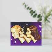  vrouwen in de kinderschoenen Kunst deco drie vrou Briefkaart (Staand voorkant)