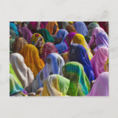 Vrouwen in de kleurrijke spaar verzamelen zich sam briefkaart (Voorkant)