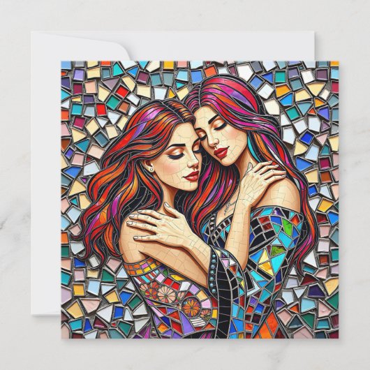 Vrouwen in de liefde | Romantische omhelzing Kaart (Voorkant)