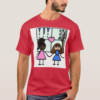 Vrouwen in de liefdeslente t-shirt