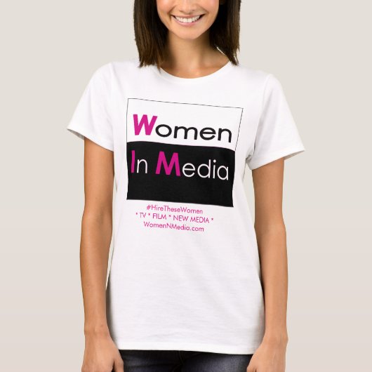Vrouwen in de media T-shirt wit (Voorkant)