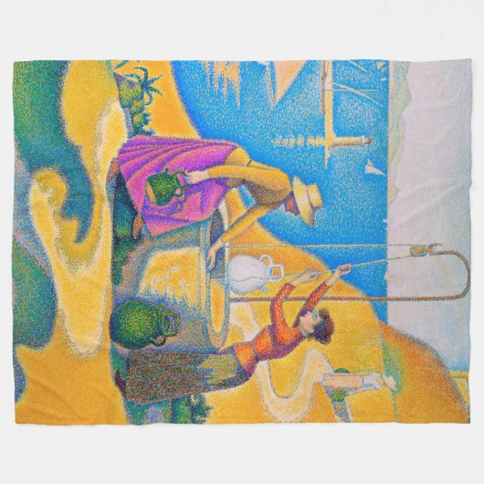 Vrouwen in de Nou, Signac Fleece Deken (Voorkant (Horizontaal))