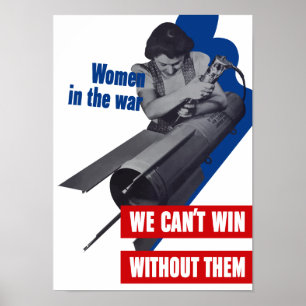 Vrouwen in de oorlog - WWII-propaganda Poster