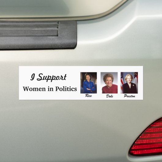 Vrouwen in de politiek bumpersticker (Op auto)