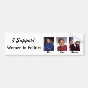 Vrouwen in de politiek bumpersticker