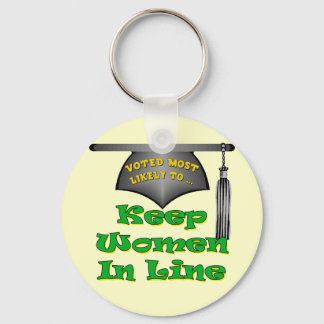 Vrouwen in de rij houden sleutelhanger