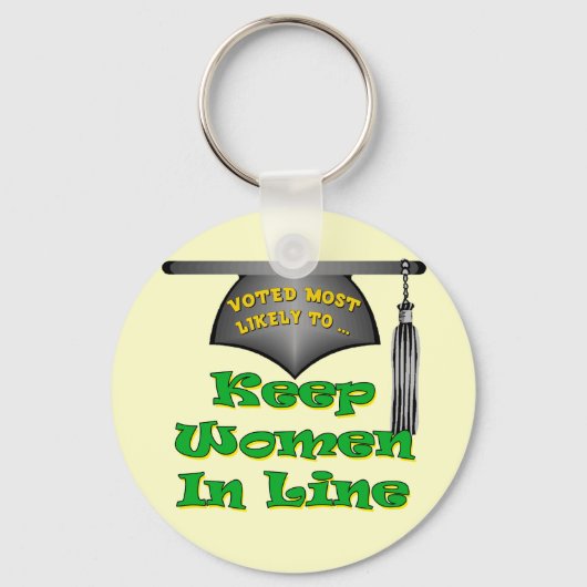 Vrouwen in de rij houden sleutelhanger (Voorkant)