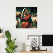 Vrouwen in de samenleving door kunst uitbeelden poster (Thuiskantoor)