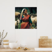 Vrouwen in de samenleving door kunst uitbeelden poster (Keuken)