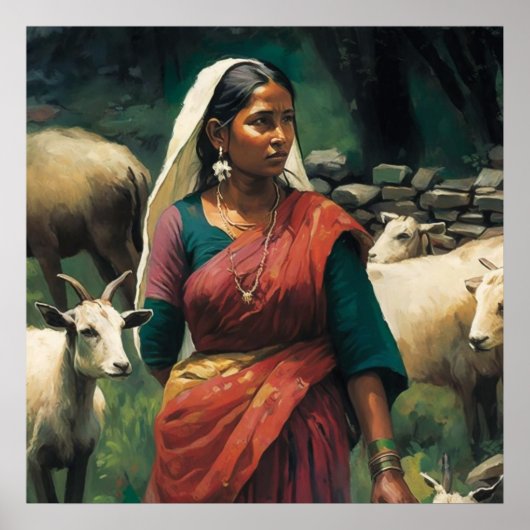 Vrouwen in de samenleving door kunst uitbeelden poster (Voorkant)