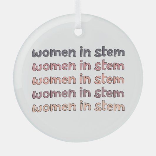 Vrouwen in de Steministische Steminist Stem Afstud Glas Ornament (Voorkant)