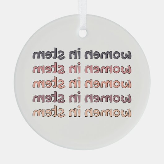 Vrouwen in de Steministische Steminist Stem Afstud Glas Ornament (Achterkant)