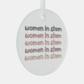 Vrouwen in de Steministische Steminist Stem Afstud Glas Ornament (Voorkant Rechts)
