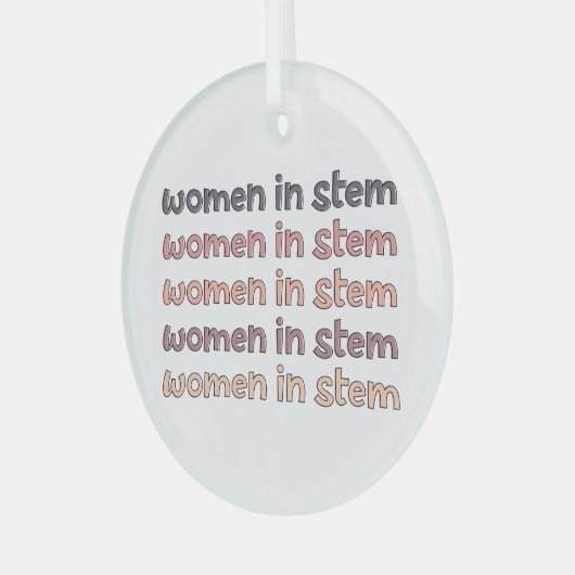 Vrouwen in de Steministische Steminist Stem Afstud Glas Ornament (Voorkant links)