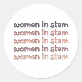 Vrouwen in de Steministische Steminist Stem Afstud Ronde Sticker