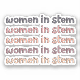 Vrouwen in de Steministische Steminist Stem Afstud Sticker