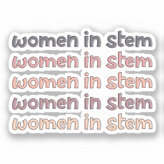 Vrouwen in de Steministische Steminist Stem Afstud Sticker (Voorkant)