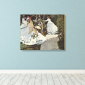 Vrouwen in de tuin door Claude Monet Canvas Afdruk (Insitu (Houten vloer))