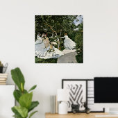 Vrouwen in de tuin door Claude Monet Poster (Thuiskantoor)