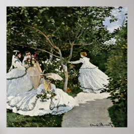 Vrouwen in de tuin door Claude Monet Poster