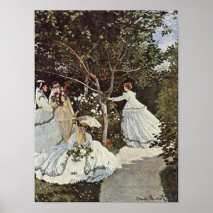 Vrouwen in de tuin door Claude Monet Poster