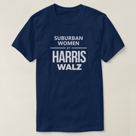 Vrouwen in de voorsteden voor Harris Walz T-shirt (Design voorkant)