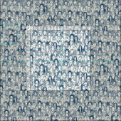 vrouwen in de wereld blauw stof (Delen)