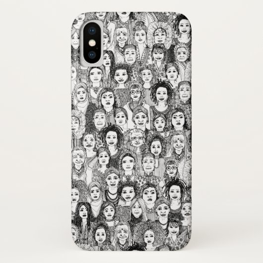 vrouwen in de wereld zwart wit Case-Mate iPhone case (Achterkant)