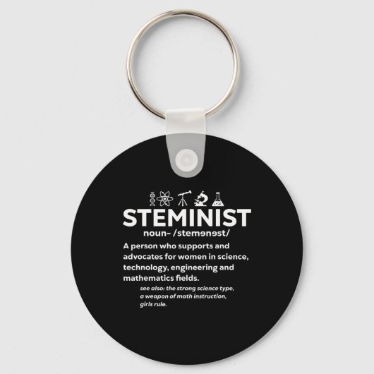 Vrouwen in de wetenschap Steminista Steminist 1 Sleutelhanger (Voorkant)