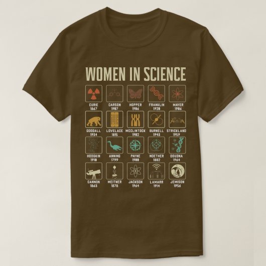 Vrouwen in de wetenschappelijke ontwerpbiologie S T-shirt (Design voorkant)