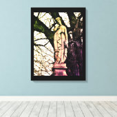 Vrouwen in de winter canvas afdruk (Insitu (Houten vloer))