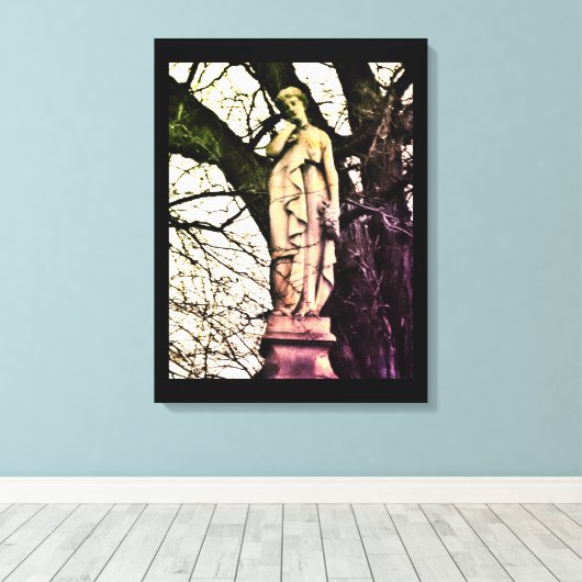 Vrouwen in de winter canvas afdruk (Insitu (Houten vloer))