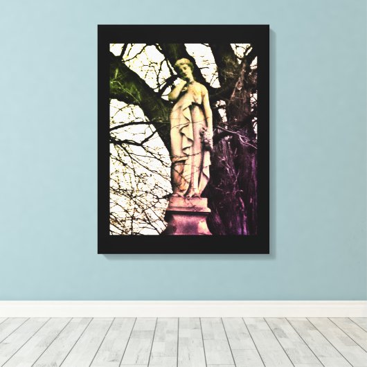 Vrouwen in de winter canvas afdruk (Insitu (Houten vloer))