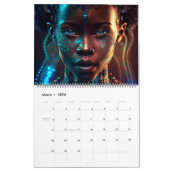 Vrouwen in detail 12-maandenkalender (gesplitste p kalender (Mar 2026)