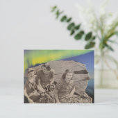 Vrouwen in een boot Noorderlicht Collage Briefkaart (Staand voorkant)