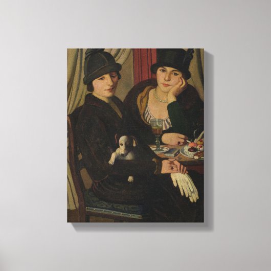Vrouwen in een cafe, c.1924 canvas afdruk (Voorkant)