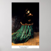 Vrouwen in een groene dress van Claude Monet Poster (Voorkant)