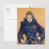 Vrouwen in een zwarte boa van Toulouse-Lautrec Briefkaart (Voorkant / Achterkant)