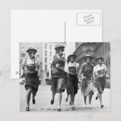 vrouwen in gasmaskers Briefkaart van de Tweede We (Voorkant / Achterkant)