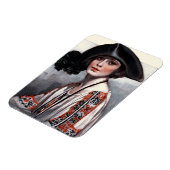 Vrouwen in geborduurde Blouse Magneet (Linkerzijde)