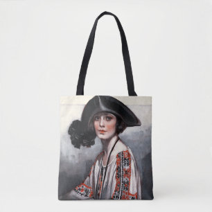 Vrouwen in geborduurde Blouse Tote Bag