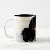 Vrouwen in geborduurde Blouse Tweekleurige Koffiemok (Links)