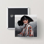 Vrouwen in geborduurde Blouse Vierkante Button 5,1 Cm (Voorkant /achterkant)