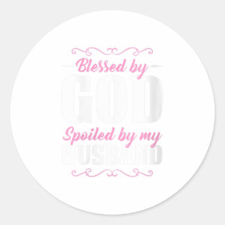 Vrouwen in godslastering door mijn man ronde sticker