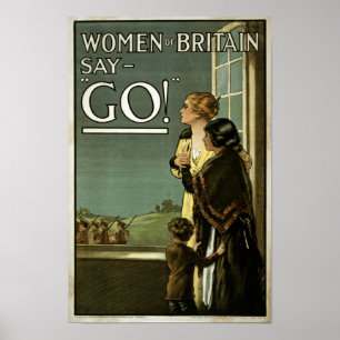 Vrouwen in Groot-Brittannië zeggen: GA! (canvas) Poster