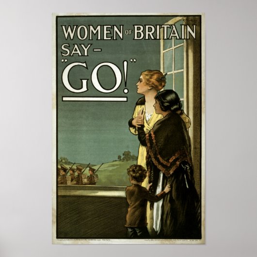 Vrouwen in Groot-Brittannië zeggen: GA! (canvas) Poster (Voorkant)