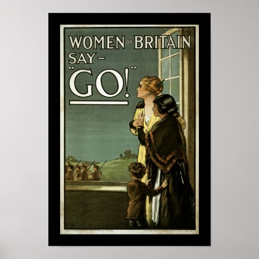 Vrouwen in Groot-Brittannië zeggen: GA! (grens) Poster (Voorkant)