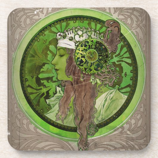 Vrouwen in het groen - LAUREL Bier Onderzetter (Voorkant)