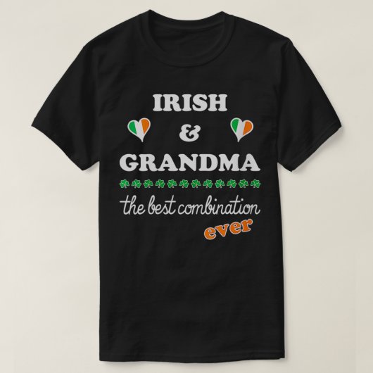 Vrouwen in het Iers en Grootma Best Irish Granny V T-shirt (Design voorkant)