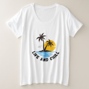 Vrouwen in het leven en de koude grote maat t-shirt